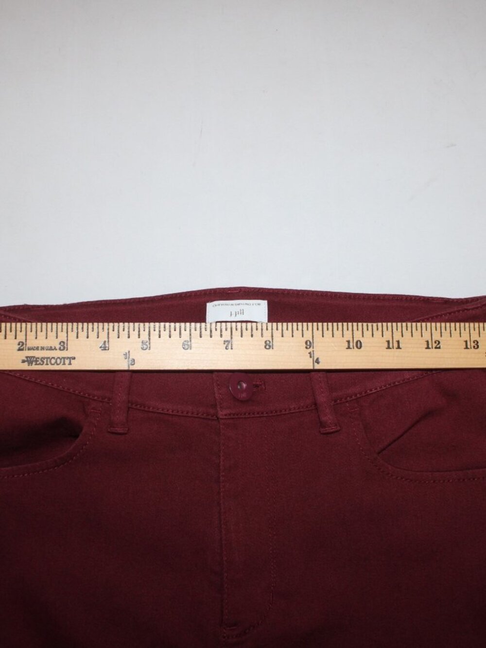 Christian Siriano J Jill Pant $89 Merlot Sz 2 x 26 Burgundy Red Cotton Pant - Picture 11 of 14